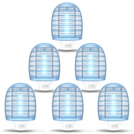 Flying Bug Zapper Indoor, Electronic Insect Killer, Mosquitoes Trap with Blue Lights for Living Room, Home, Kitchen, Bedroom, Baby Room, Office