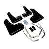 Rally Armor MF37-UR-BLK/WH Black, White Mud Flap with Logo (2015+ VW Golf/GTI/TSI UR)