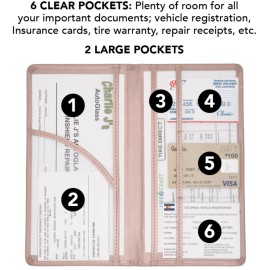Lifecraft Insurance Registration Document Holder w/ Magnetic Closure Glove Box Organizer