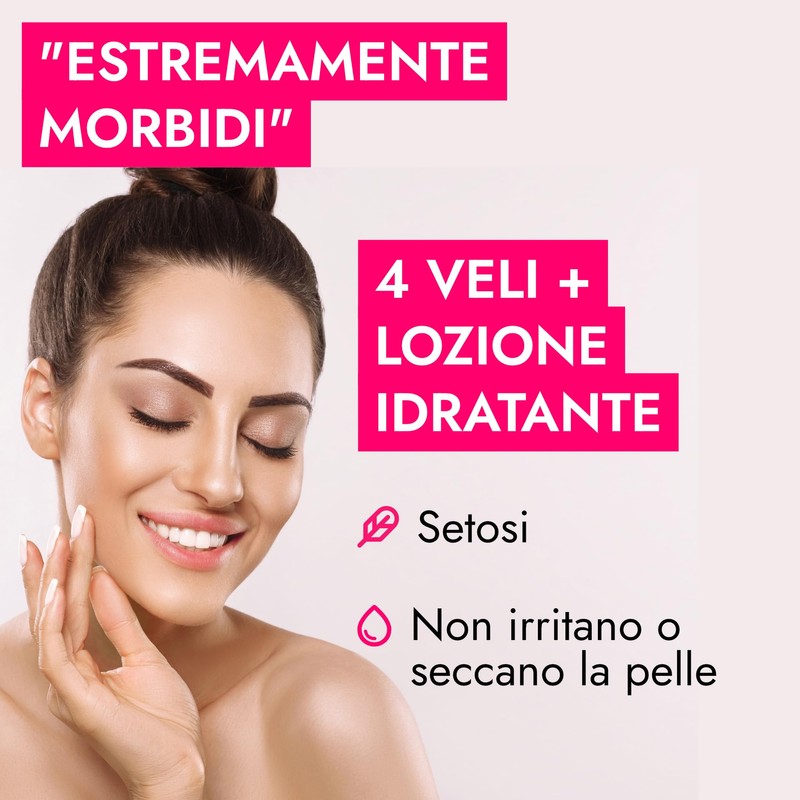 tishoo Fazzoletti Ultra Luxury a 4 Veli con Acido Ialuronico
