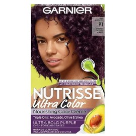 Garnier Nourishing Hair Color Creme, P1 Deepest Intense Purple, 2 Pack