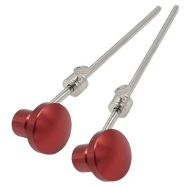 CashBeat Aluminum Alloy Bass Drum Pedal Beater - 19.5cm Length, Sturdy Hammer Head, Ideal Percussion Instrument Accessory for Enhanced Drumming Experience - Red, 2 Pieces