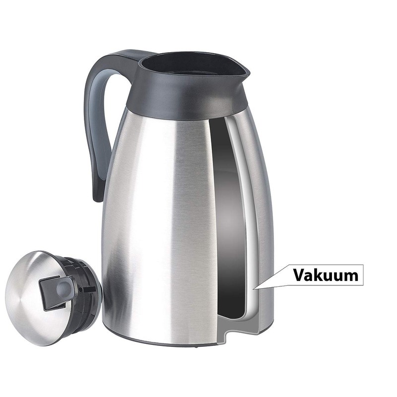 Rosenstein & Söhne Warming Jug: Double-Walled Stainless Steel Vacuum Flask