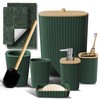 Clara Clark Bathroom Set - Hunter Green Bathroom Accessories Set,