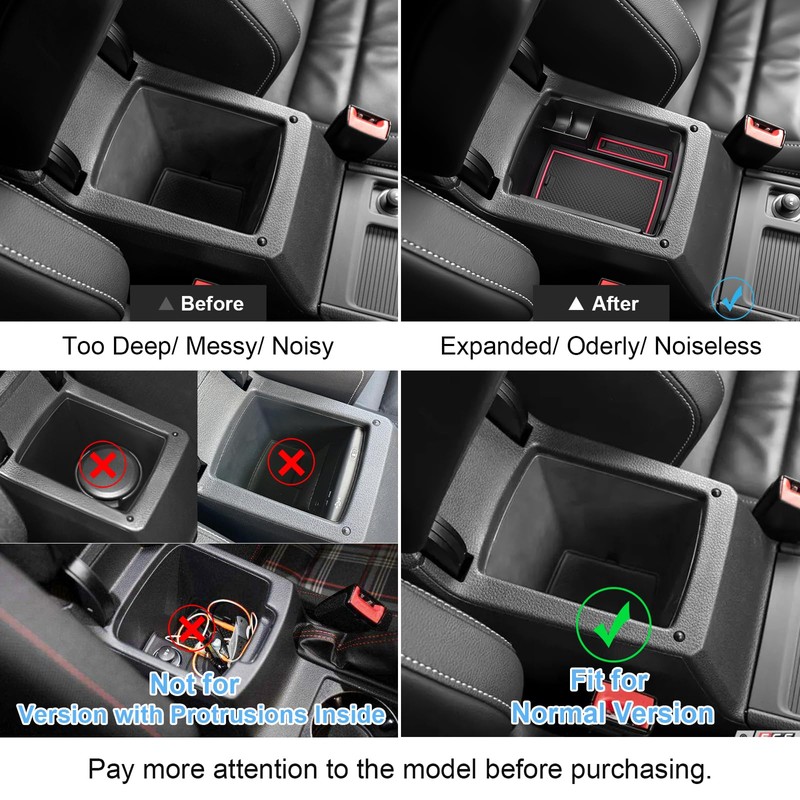 Coleya Centre Console Storage Box Compatible with VW Golf 7