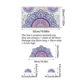 Mandala Window Stickers Prism Window Sticker Suncatcher Sticker Flowers Rainbow Bird Protection Prism Window Decals Birds Anti Collision Sticker Sun Catcher for Sliding Doors Window Glass