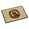 Caroline's Treasures DAC2405MAT Petit Basset Griffon Vendeen Christmas Flowers Doormat