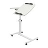 YIYIBYUS Adjustable Rolling Laptop Table Stand with Wheels, Portable Overbed