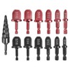 sourcing map 13Pcs Swaging Tool Drill Bit Set 1/4" 3/8"