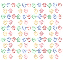 100Pcs Cute Paper Clips Hand Shaped Style Assorted Colors Electroplated Fancy Paperclips for Family Office School