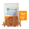 Tru-Colour Skin Tone Bandages Variety Pack, Flexible Fabric Adhesive Strips,