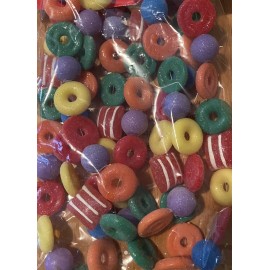 Candy Retro Style 6ft Blowmold Glittered Candy Garland Christmas Tree Gingerbread New!