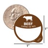 Beef Food Labels 1000 pcs | 1" Dot Blank Sticker