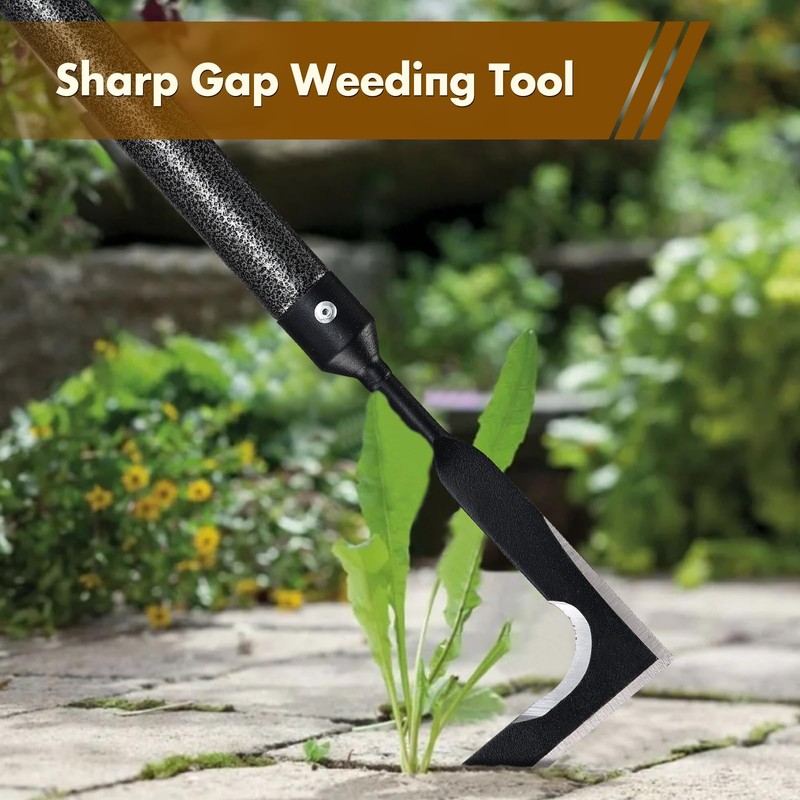 Lcokeiy Crack Weeder,Crevice Weeding Tool,Manual Garden Weeder Tool with 29”