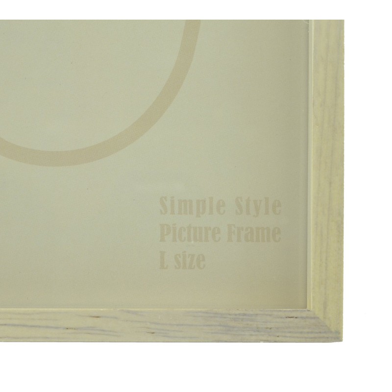 KING 815088 JWC-L-WH Photo Frame, Wooden Frame, L, White