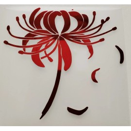 Japanese Holo Red Spider Lily Anime Flower Sticker Vinyl Decal Waterproof V2