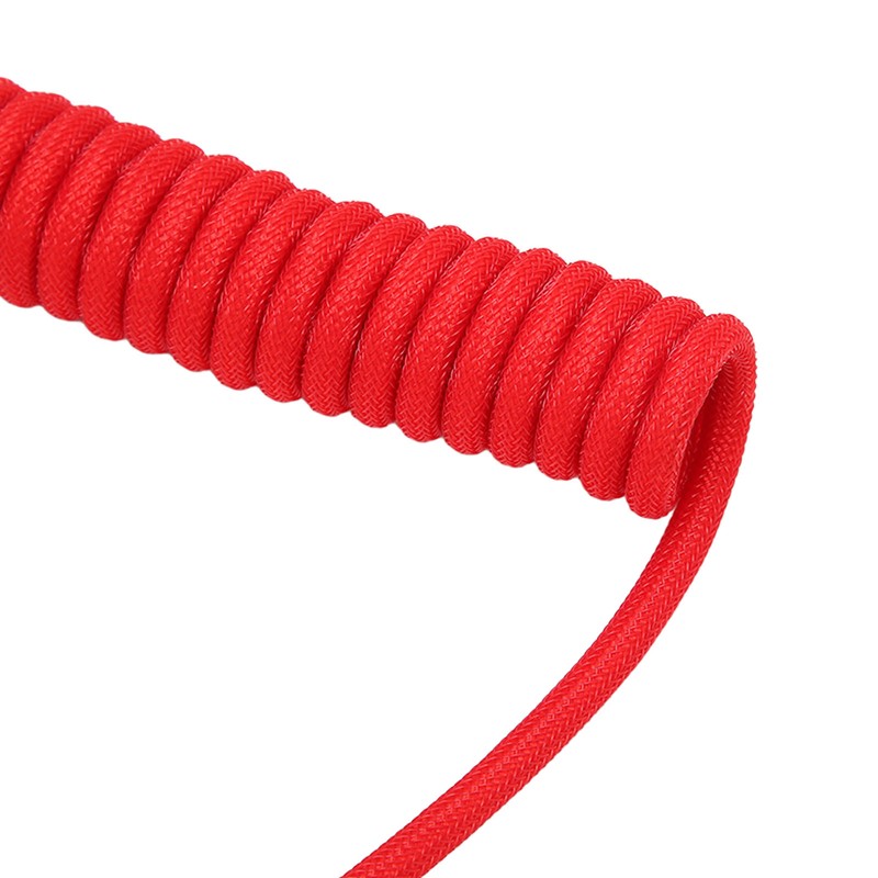 Mechanical Keyboard Cable Double Sleeve Custom Coiled with Detachable Metal