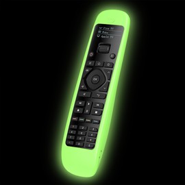 JCMOYUTY Case for SofaBaton U2 Universal Remote Silicone Cover Protector Green Skin Glow in Dark