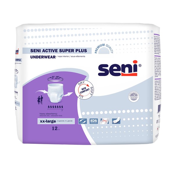 Seni Active Super Plus Underwear XX-Large, 48 Count