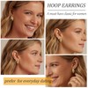 Gold Hoop Earrings Set for Women, 14K Gold Plated Small
