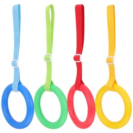 Baby Gate Playpen Baby Pull up Ring 4pcs Playpen Stand Up Ring Infant Walking Exercises Assistant Rings Baby Cot Hanging Rings for Girls and Boys Playpen for Babies and Toddlers