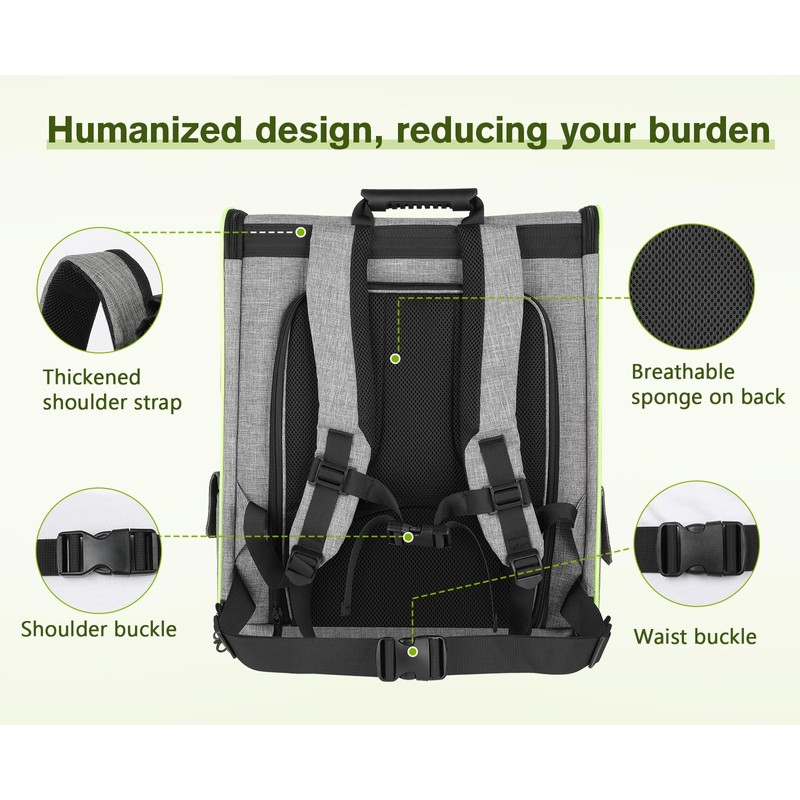 Pecute Cat Carrier Backpacks, Expandable Cat Backpack with Breathable Mesh,