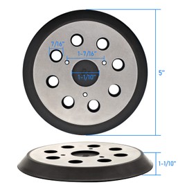 2PCS 5 Inch 8 Hole Hook & Loop Sander Replacement Pad, Fit D26451,D26453,DW421,DW423, DW4388,DW6423 & 382 343 & 151281-08