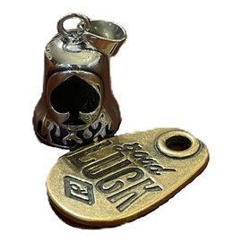 Tsutael Happiness Journey Guardian Bell Biker Bell Amulet Key Chain Ride Bell Ride Bell Rider Bell (Spade)
