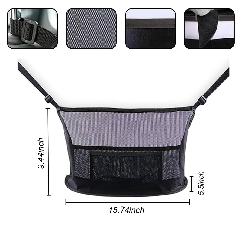 GLSOWEE Handbag Holder for Car, Auto Net Pocket Purse Holder
