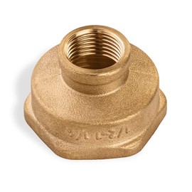 Reducing Coupling 1/2" Female x 1 ¼” Female - Brass Coupling 0,5 inch x 1¼ inch Female -Lead Free Brass Pipe Fitting
