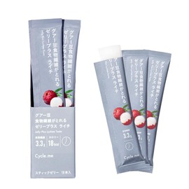 Cycle.me サイクルミー 手軽においしく食物繊維がとれるスティックゼリー ライチ 善玉菌の栄養になりやすい ゼリープラス グアー豆食物繊維 水溶性食物繊維 インナーケア