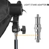 2 Pcs Light Stand Adapter, Spigot Stud 1/4" to 3/8"