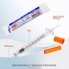 10Pcs 1ml Syringe 30G*8mm Plastic Syringes with Cap for Labs