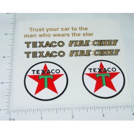 Buddy L Texaco Fire Chief Fire Truck Sticker Set BL-097