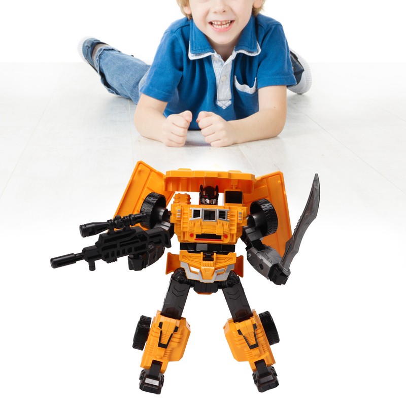Transformation Robot Toy 2 Forms Flexible Joints Drop Resistant Educational