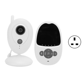 Wireless Video Baby Monitor Infant Camera with 2 Way Intercom Night Vision Temperature Monitor 100‑240VUK Plug