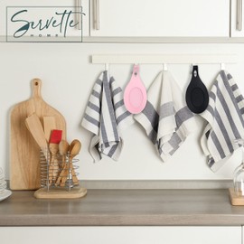 Round Silicone Spoon Rests - Set of 2 Pink