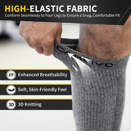 CAMBIVO Calf Compression Stockings for Women and Men, 2 Pairs, Highly Elastic Calf Compression, Calf Bandage for Running, Sports, Comfortable Footless Compression Socks for Everyday Use