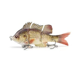 ODS Lure 4 Segment Fishing Bait with Fiber Tail for Bass Trout Shad Lifelike Tackle (379)
