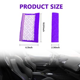 Kewucn Car Seat Belt Pads, 2 Pack Soft Comfort Seat Belt Shoulder Strap Covers Harness Pad to Protect Your Neck and Shoulder, Universal Vehicle Interior Accessories for Most Cars (Purple)