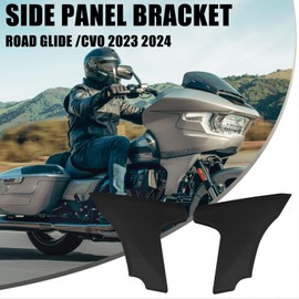 YIBEICO Motorcycle Side Fairing Panel Support Bracket Kits For Harley Touring CVO Road Glide ST FLTRXSTSE 2024 FLTRXSE 2023, Fairing Spoilers Cover Bracket Kit (black)