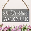 Customisable Wooden Address Plaque - Design Your Own - 190mm