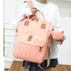Pink Diaper Bag Backpack Multi Compartment Waterproof Large Capacity Travel