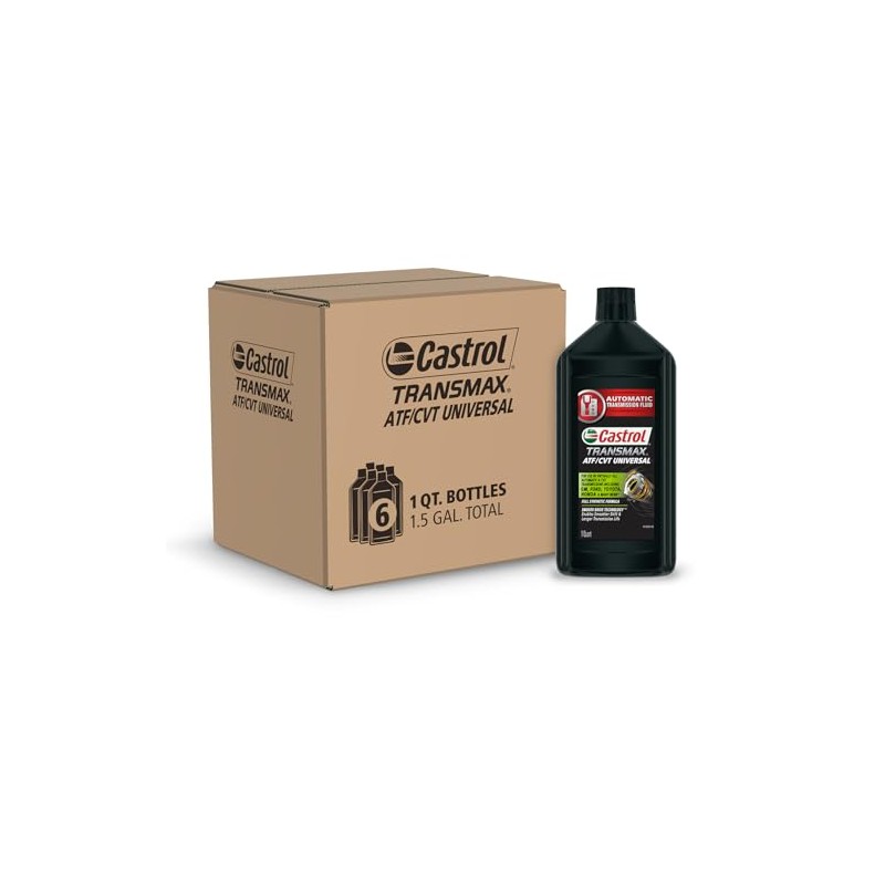 Castrol Transmax ATF/CVT Universal Fluid, 1 Quart, Pack of 6