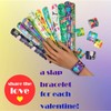 MoimTech 24 Dinosaur Silly Jokes Valentines Slap Bracelets for Kids