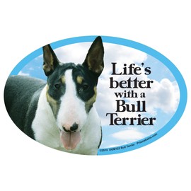 Prismatix Bull Terrier Oval Dog Magnet for Cars