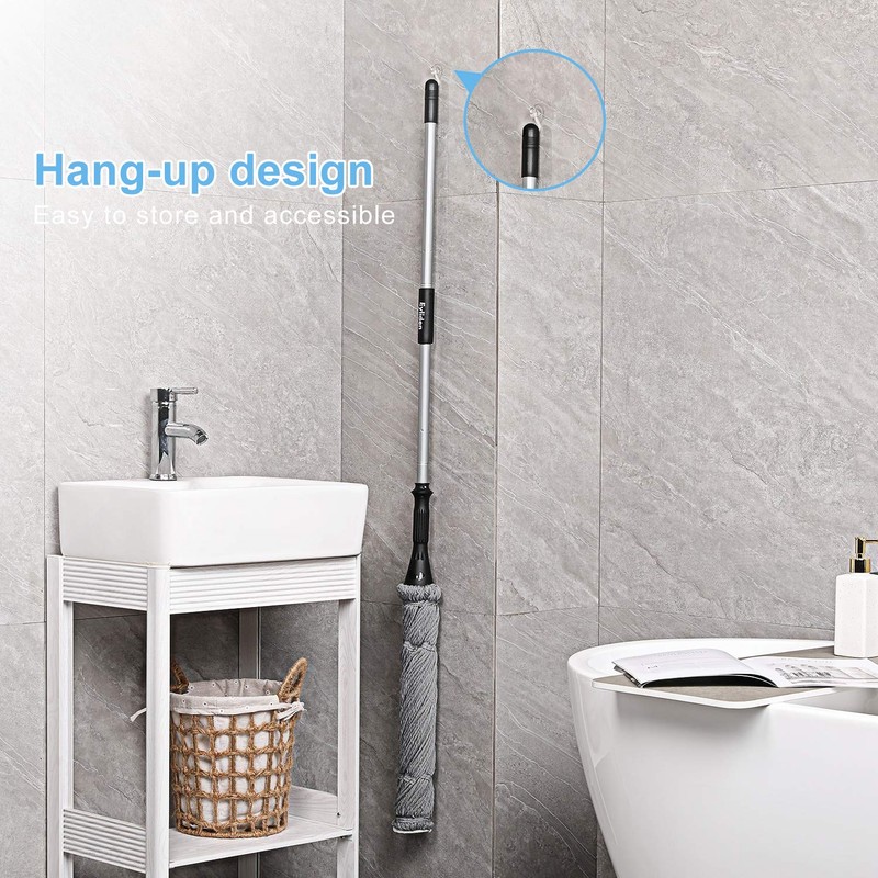 Eyliden Mop with 2 Reusable Heads, Easy Wringing Twist Mop,