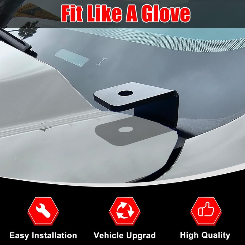 Ditch Light Brackets Hood Hinge Mount Compatible with Ford Ranger