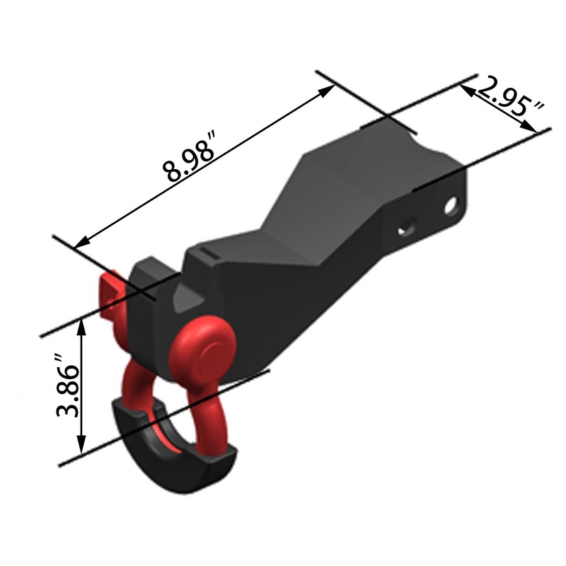 TIOYAR Front Demon Bracket Tow Hook Shackle Mount Kit Compatible