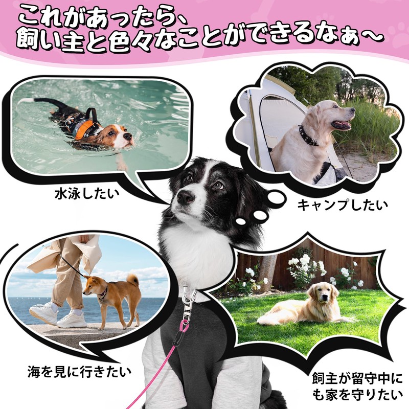 DANOFY Dog Mooring Wire Lead Cable - Mooring Cable for